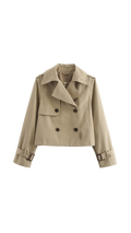 Jaqueta Trench Feminina Curta Elvara