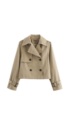Jaqueta Trench Feminina Curta Elvara