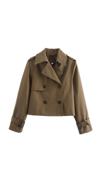 Jaqueta Trench Feminina Curta Elvara