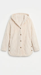 Casaco Feminino de Tricô e Fleece com Capuz Lotta