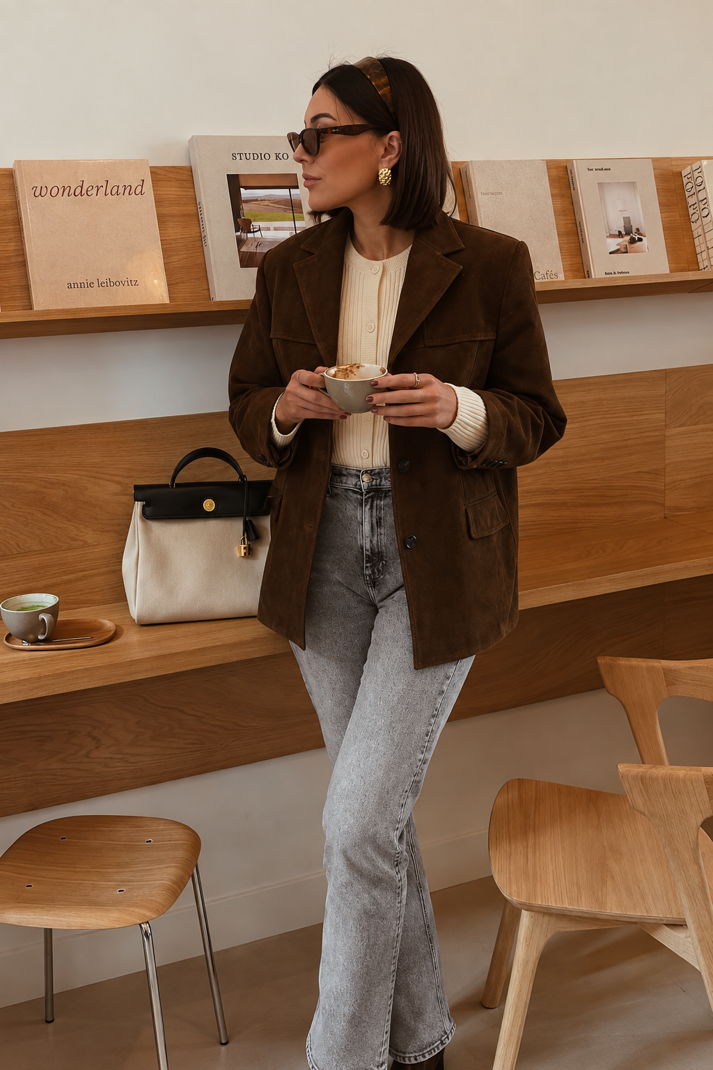 Banbury — Blazer com aparência de camurça – Vista do produto