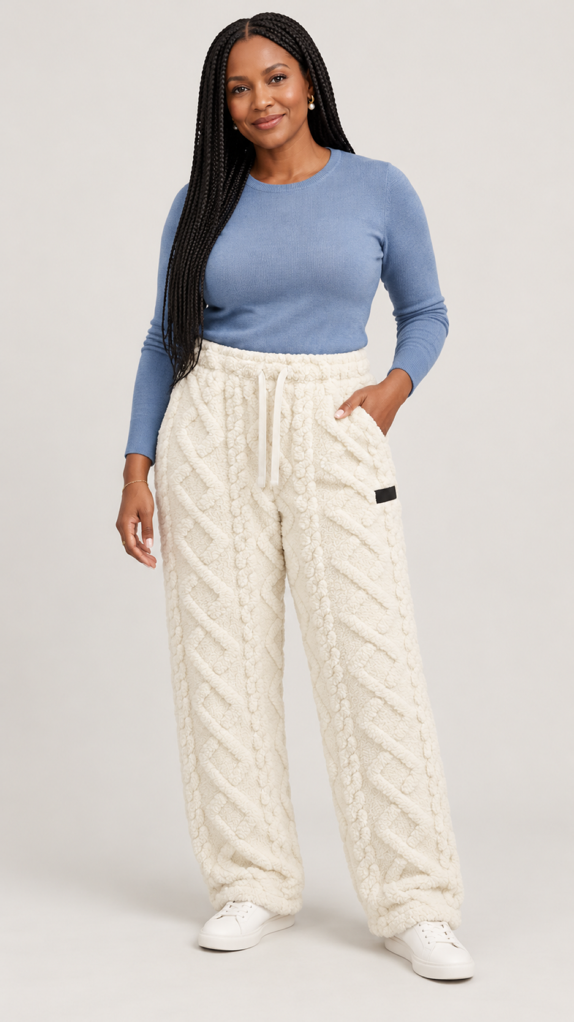 Alina Loungehose in Bege – frente