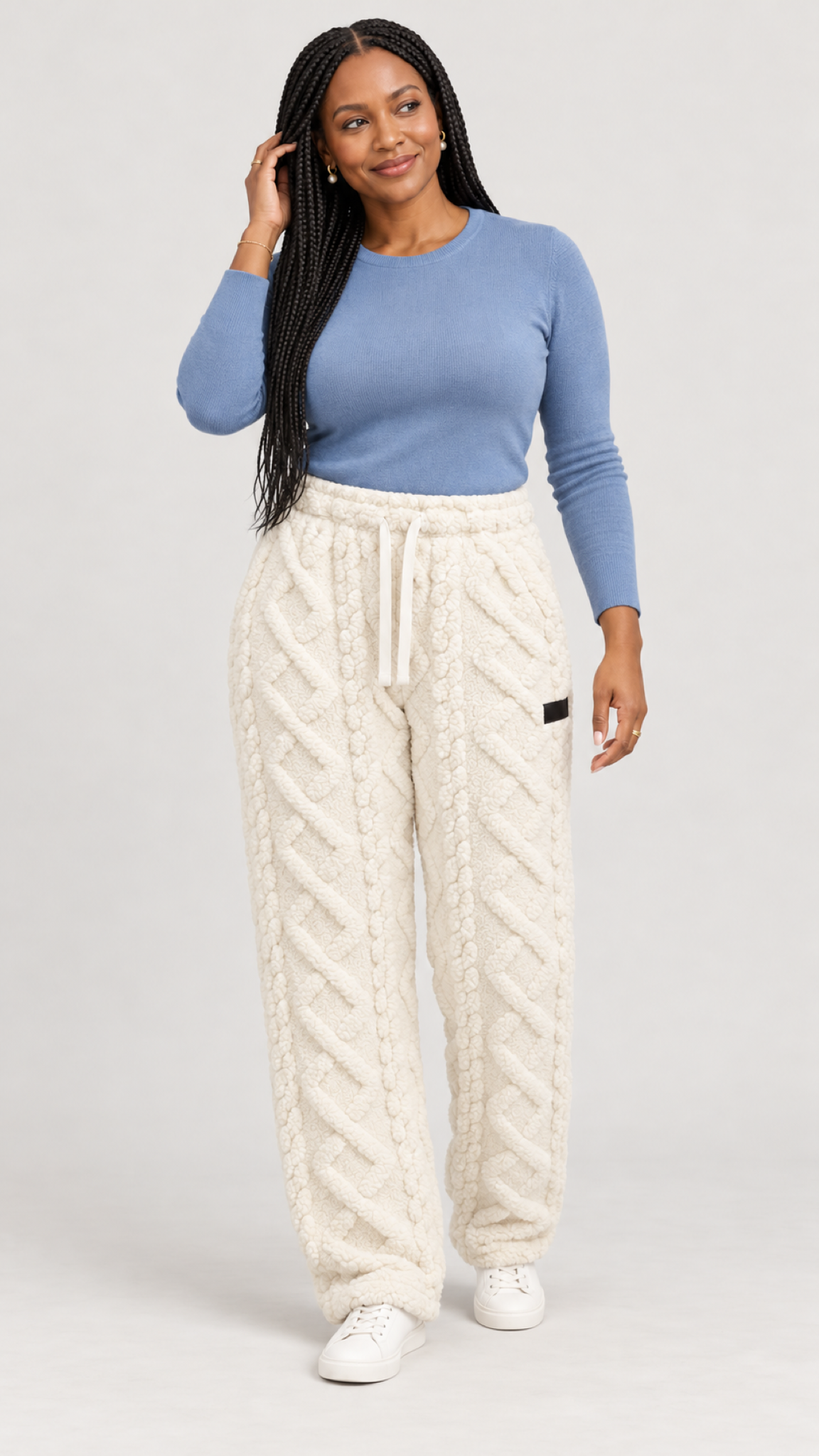 Alina Loungehose in Bege – movimento