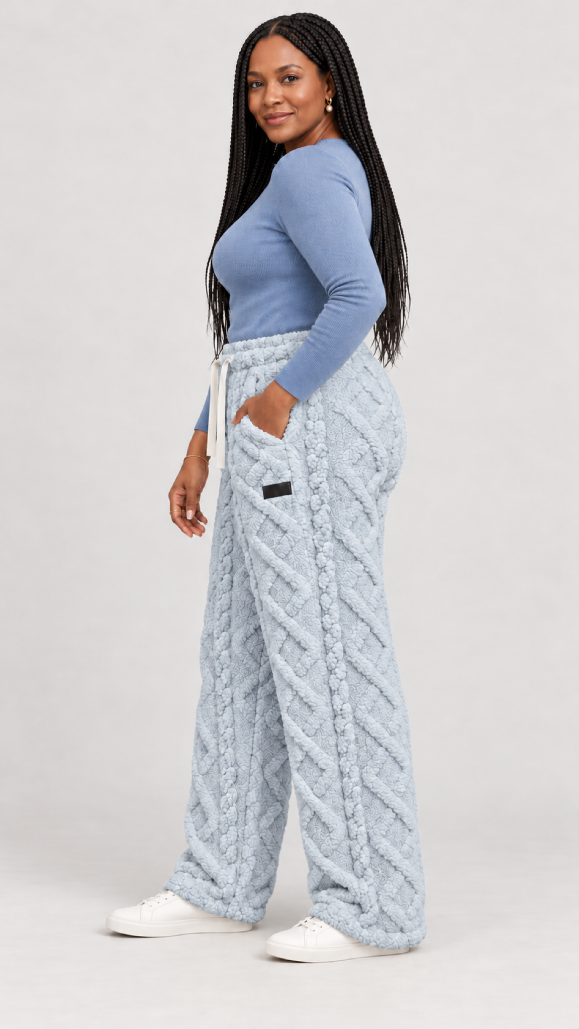 Alina Loungehose in Cinza – lateral