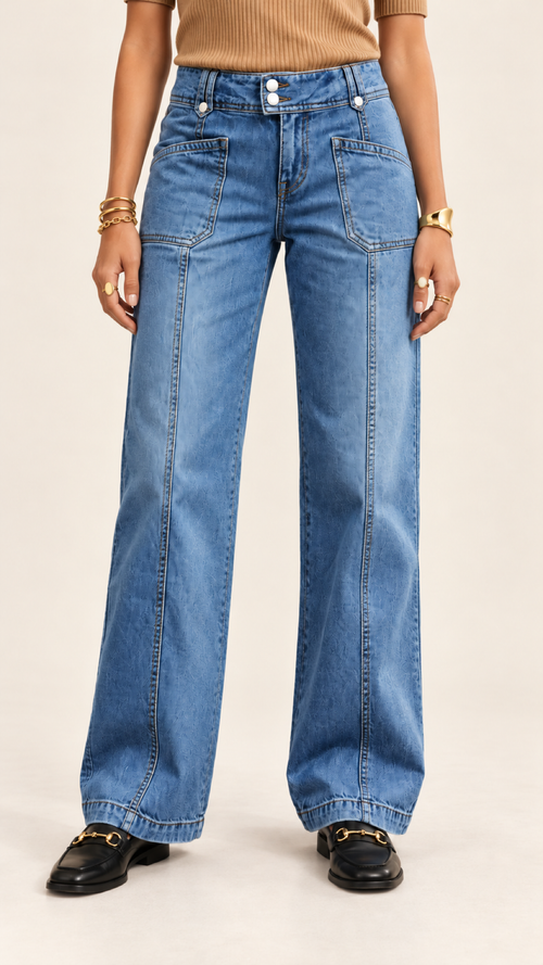 Amelie Stretch-Jeans – Azul-médio – Vista 1