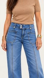Amelie Stretch-Jeans – Azul-médio – Vista 5