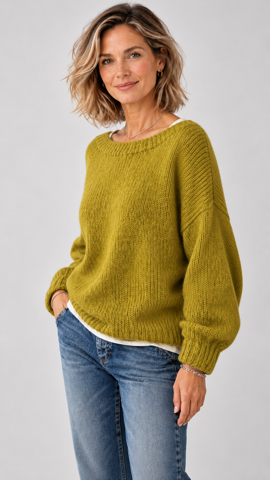 Brienne – Grobstrickpullover, Vista lateral