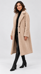 Brionyssa – Langer Teddymantel, Vista lateral