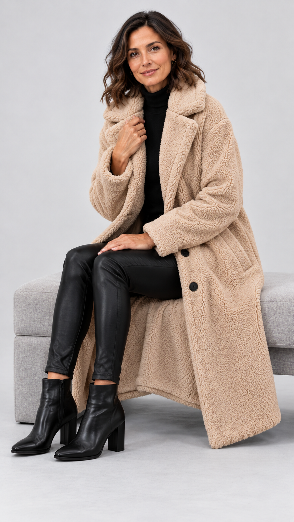 Brionyssa – Beger Teddymantel im legeren Look
