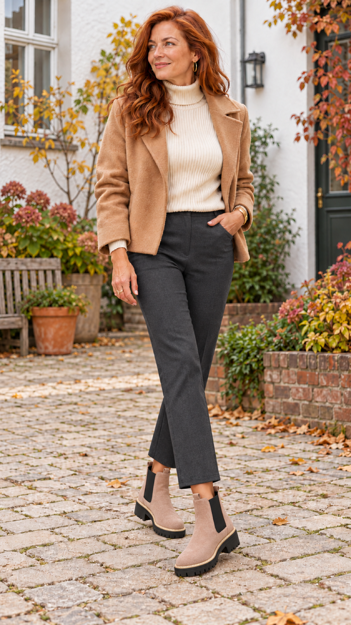Chelsea-Botas – Apricot – Outfitansicht
