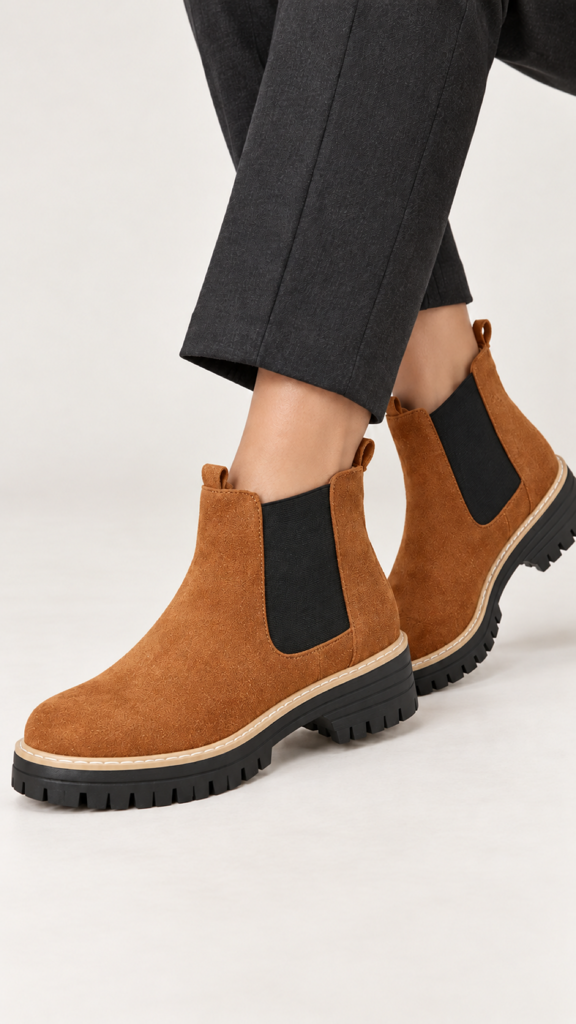 Chelsea-Botas – Marrom – Am Fuß