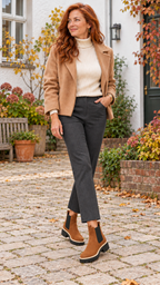 Chelsea-Botas – Marrom – Outfitansicht
