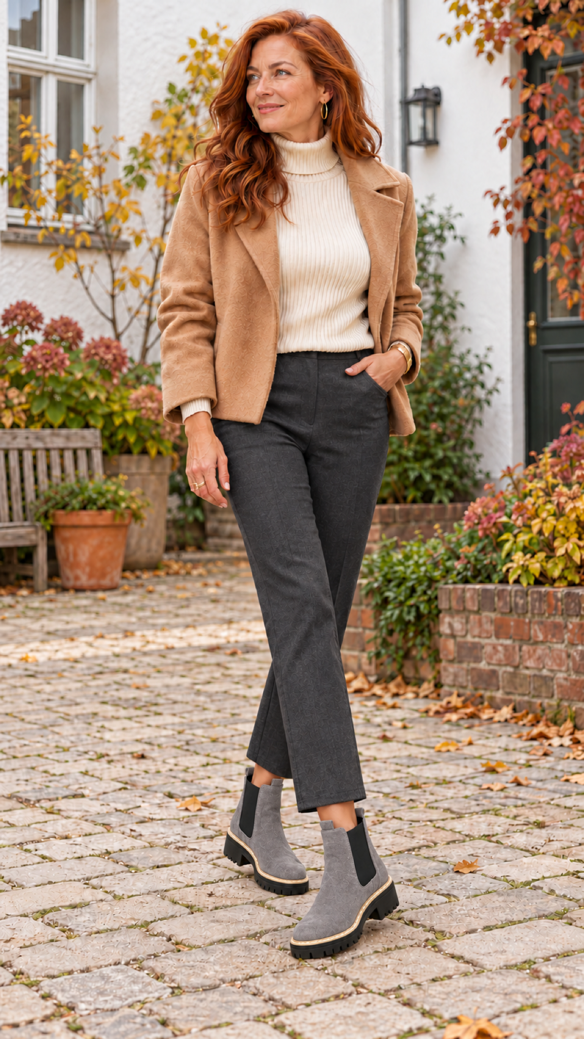 Chelsea-Botas – Cinza – Outfitansicht