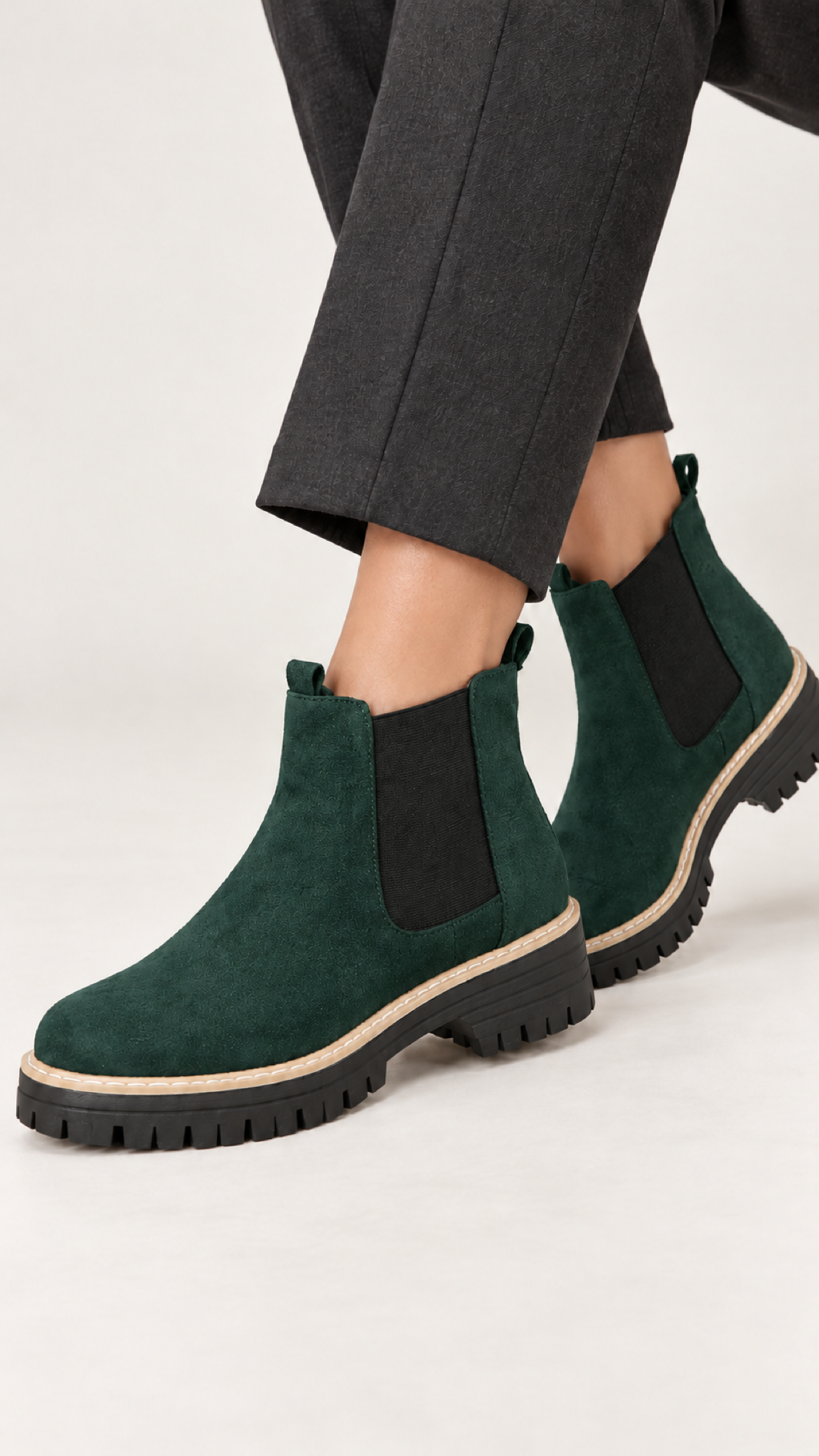 Chelsea-Botas – Verde – Am Fuß