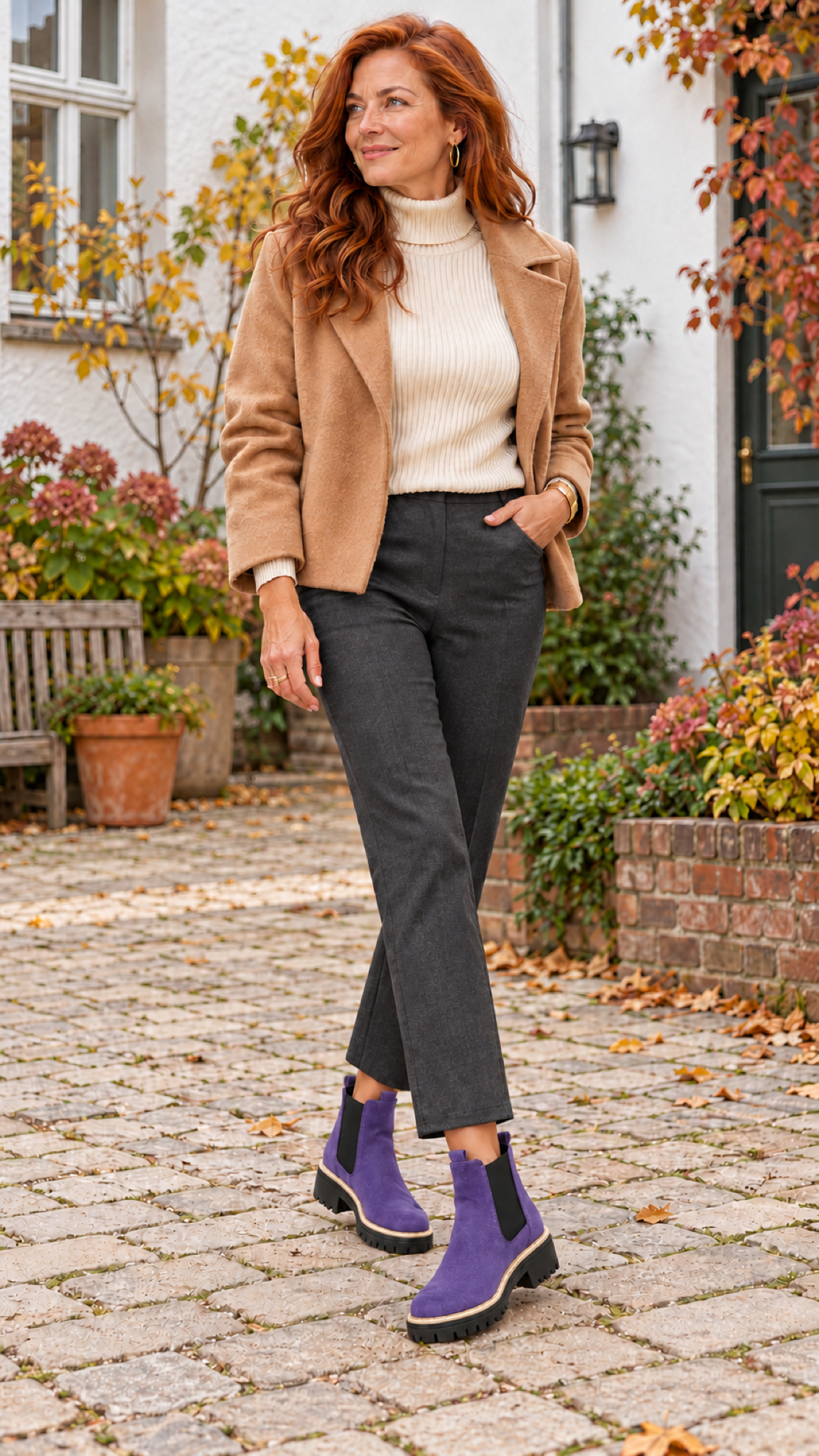 Chelsea-Botas – Lilás – Outfitansicht