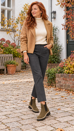 Chelsea-Botas – Verde-oliva – Outfitansicht