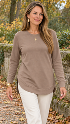 Moletom mit geschwungenem Barra – Marrom – Alltagslook