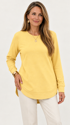 Moletom mit geschwungenem Barra – Amarelo – Vista frontal