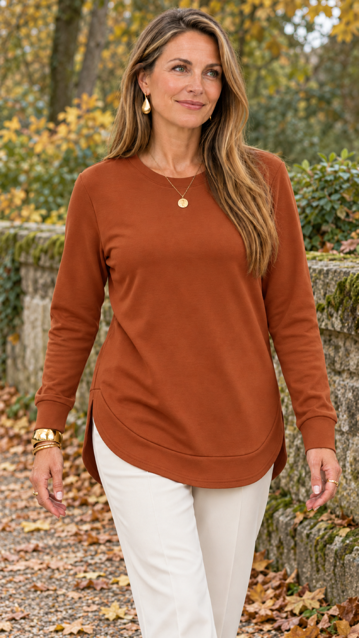 Moletom mit geschwungenem Barra – Laranja – Alltagslook