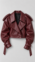 Deena – Bordôe Kunstlederjacke, Vista do produto