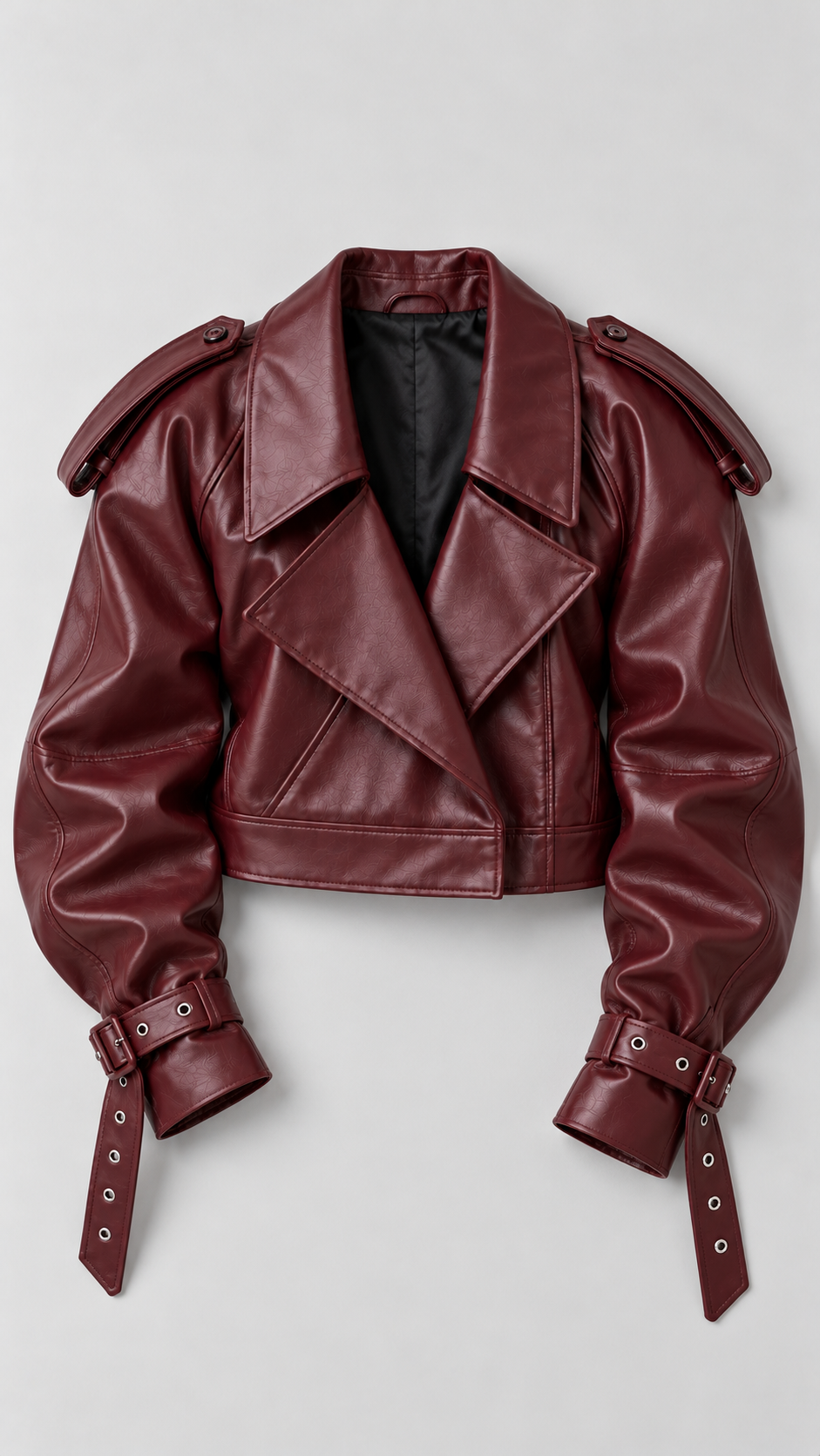 Deena – Bordôe Kunstlederjacke, Vista do produto