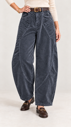 Jorina Calça de veludo cotelê – AzulCinza – Calçanansicht