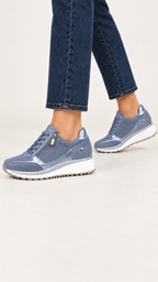 Sneaker mit Keilsohle – Azul – Vista 1