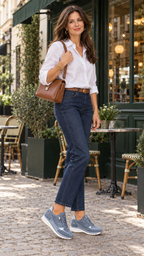 Sneaker mit Keilsohle – Azul – Outfitansicht
