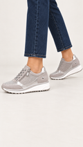 Tênis com sola plataforma e zíper lateral – Cinza – Am Fuß