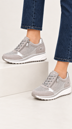 Sneaker mit Keilsohle – Cinza – Vista 6