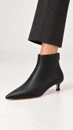Bota de bico fino com salto kitten – Preto – Vista 4