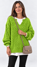 Stacy Oversize-Strickpullover – Verde – Vista 15