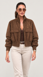 Valeska Bomberjacke – Marrom – Vista 2