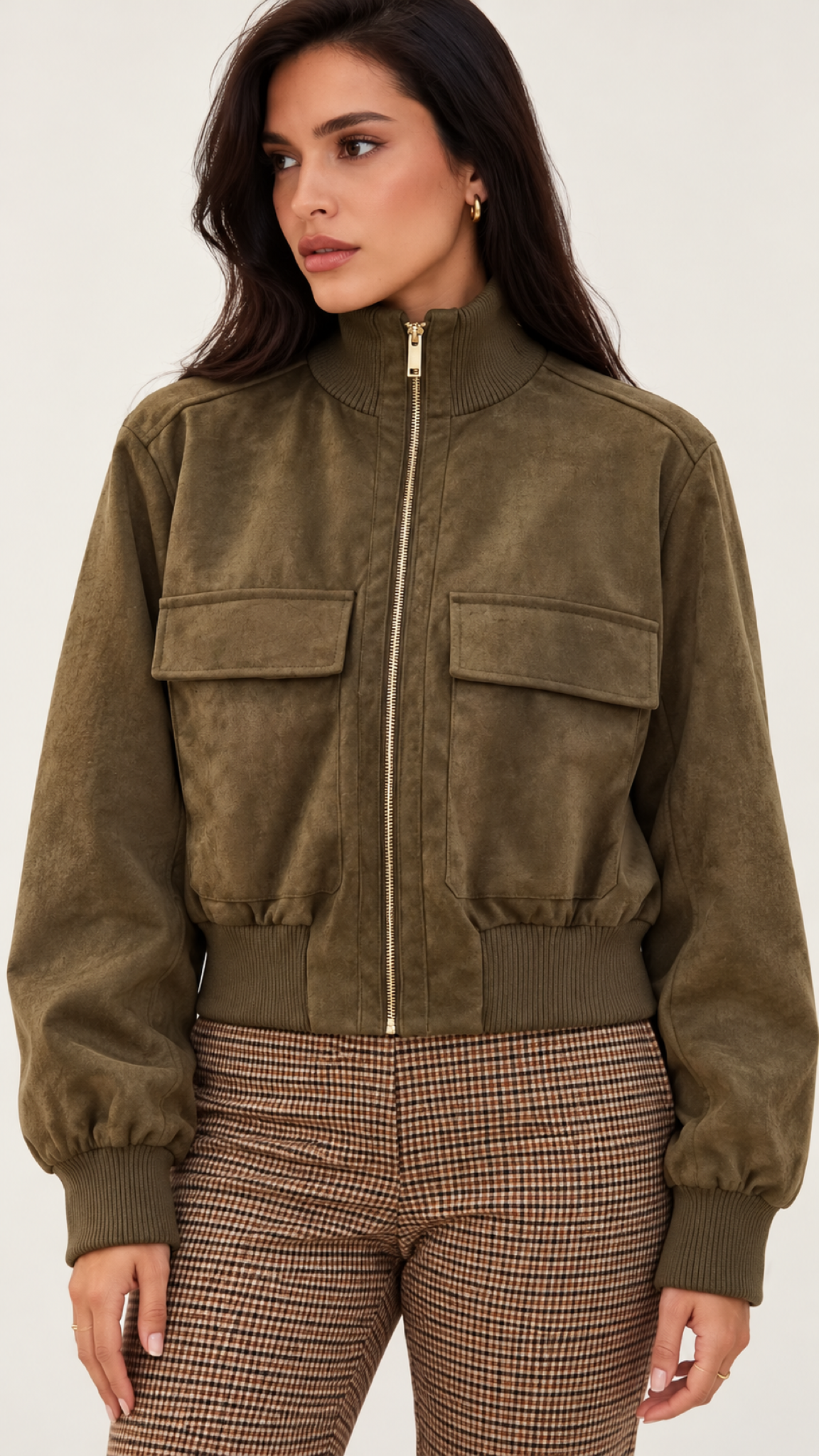 Valeska Bomberjacke – Verde-oliva – Vista 1