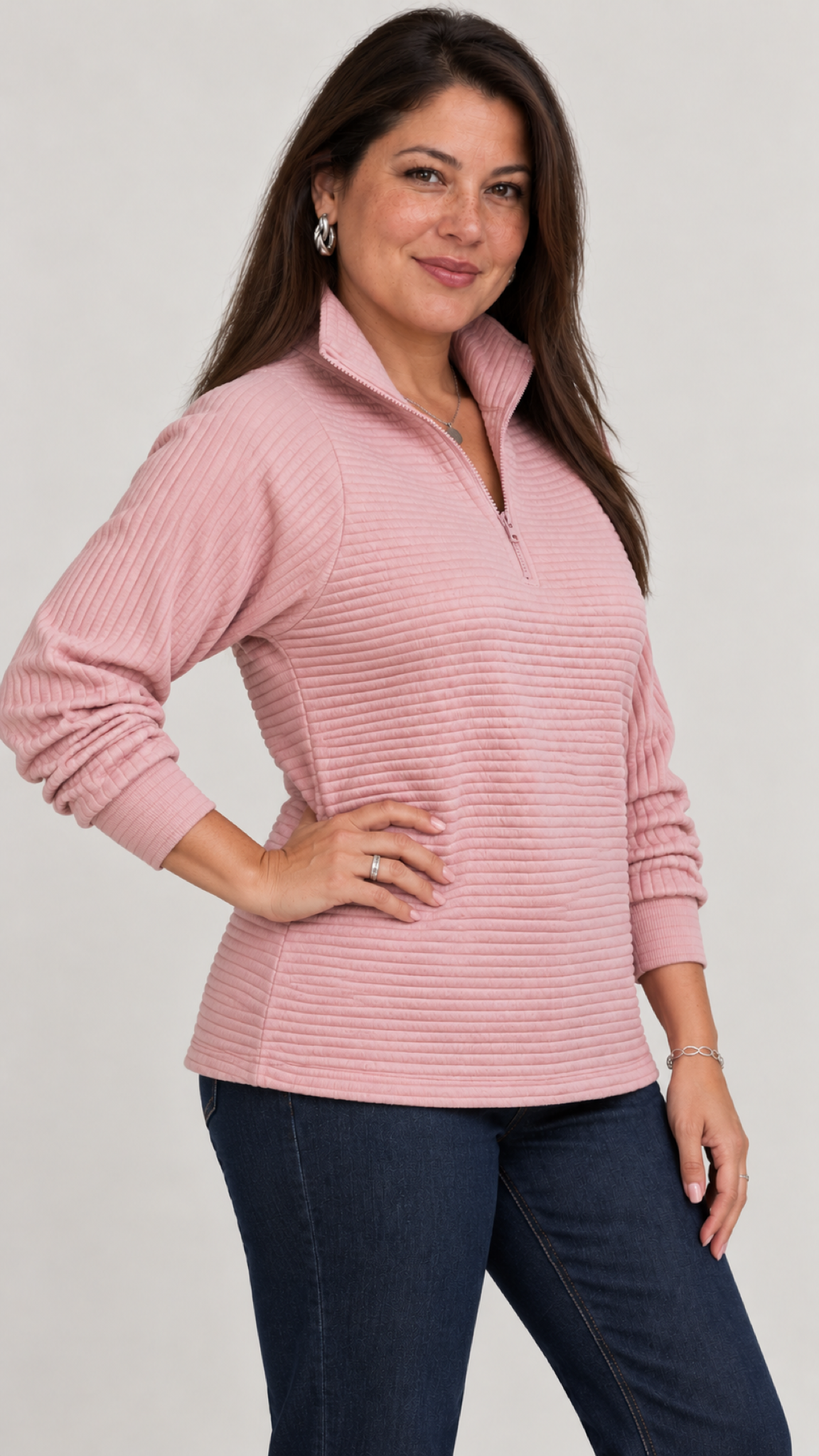 Vilja Suéter in Rosa-claro – lateral