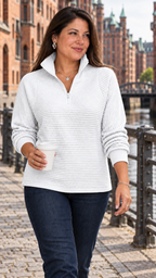 Vilja Suéter in Branco – hamburgo
