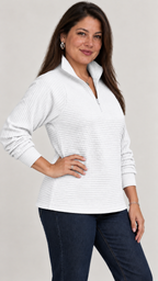 Vilja Suéter in Branco – lateral