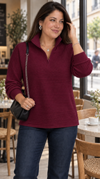 Vilja Suéter in Vinho – cafe