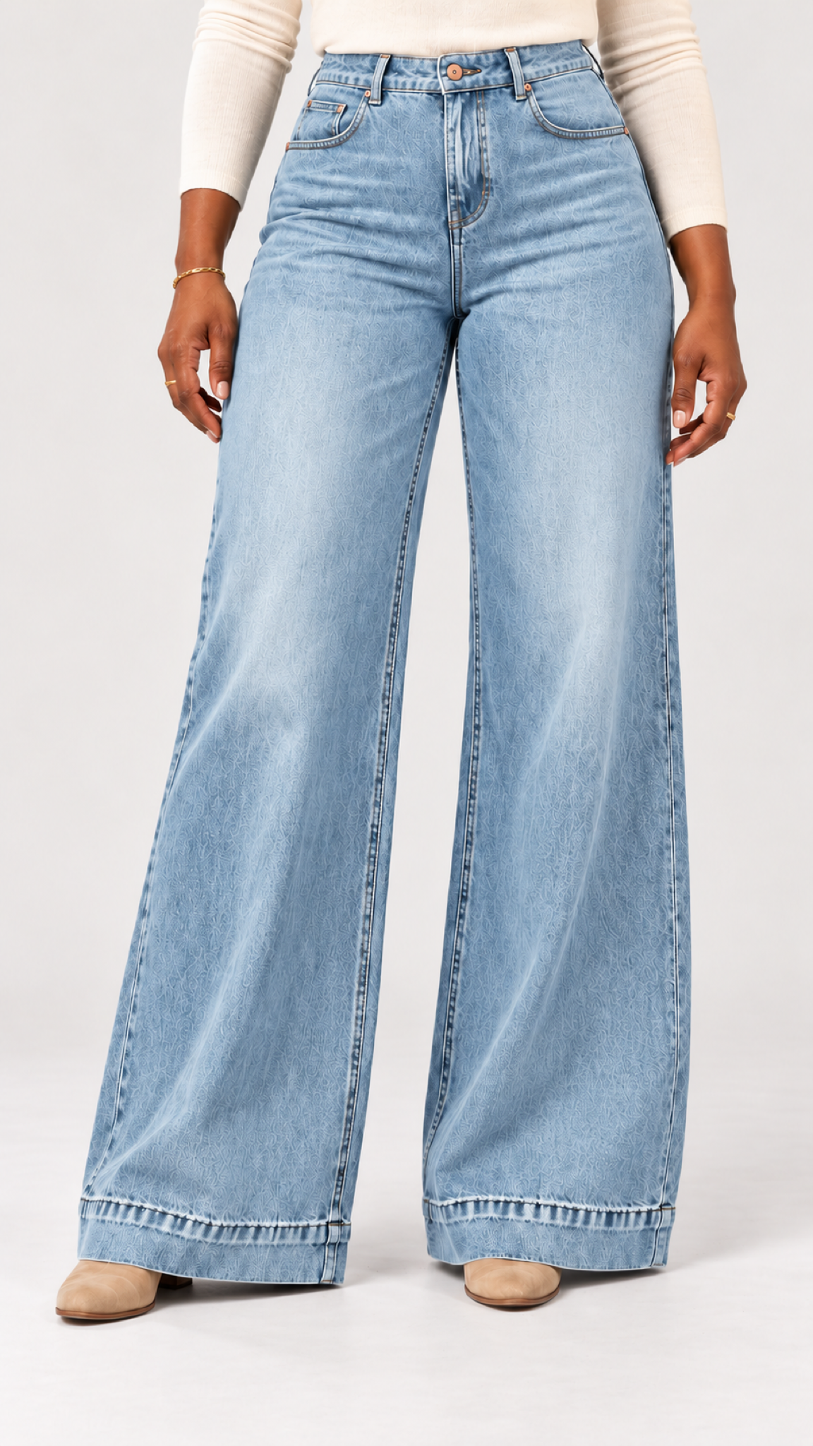 Wide-Leg Jeans in Azul-claro – capa