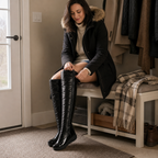 Bootara — Bota feminina de inverno com laço – Vista do produto