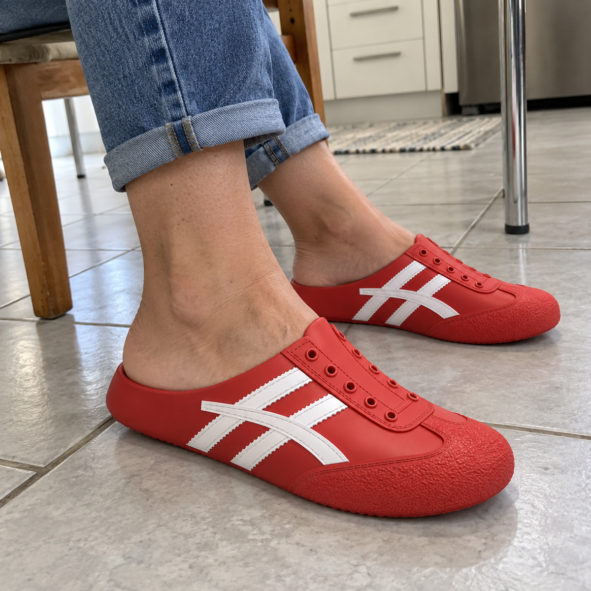 Mule feminino Lia — vermelho cozinha