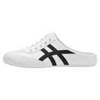 Mule feminino Lia branco, vista lateral, fundo transparente
