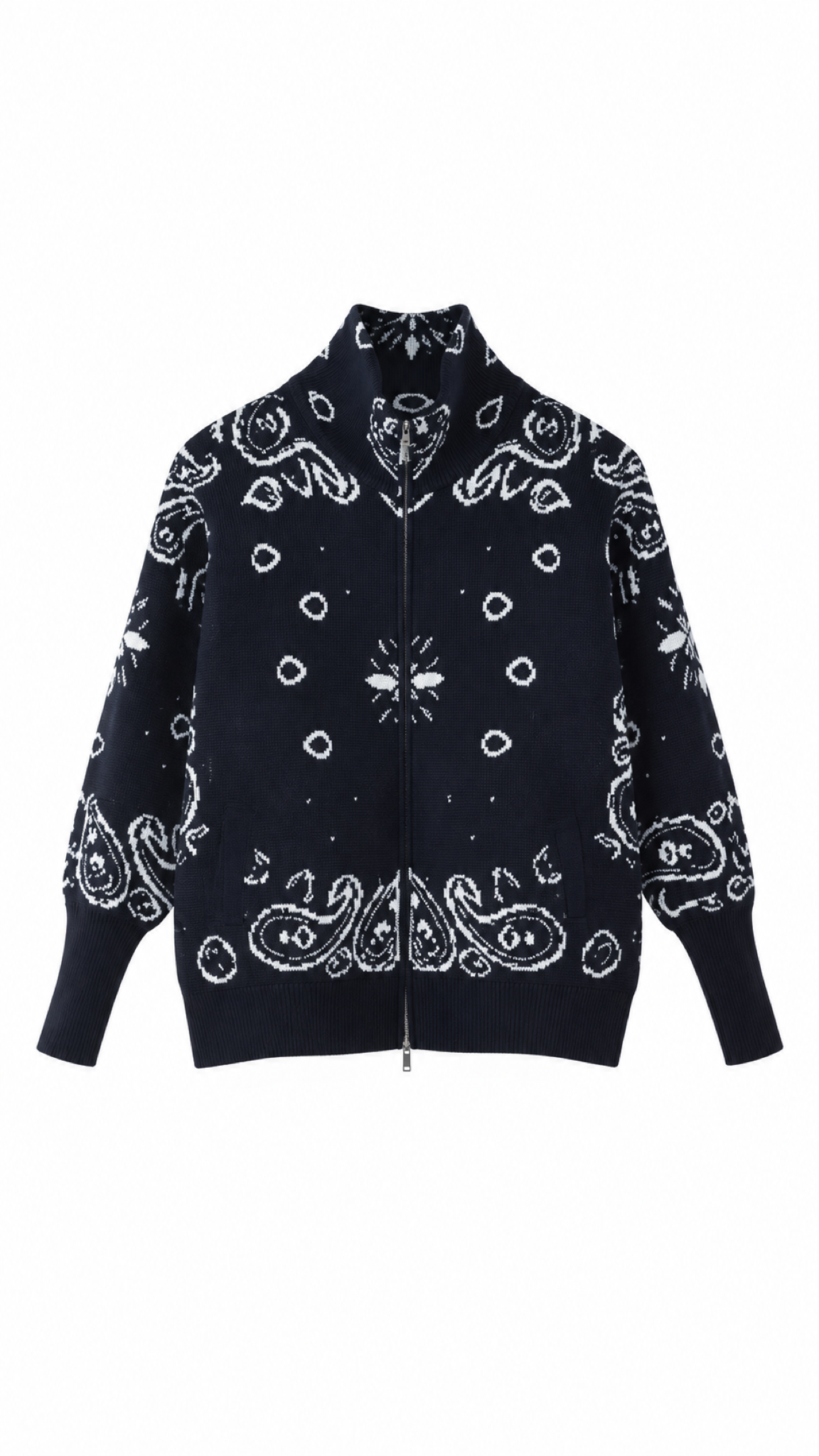 Silja Jacquard-Cardigã mit Paisleymuster – Azul