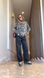 Silja Jacquard-Cardigã mit Paisleymuster – Cinza-claro